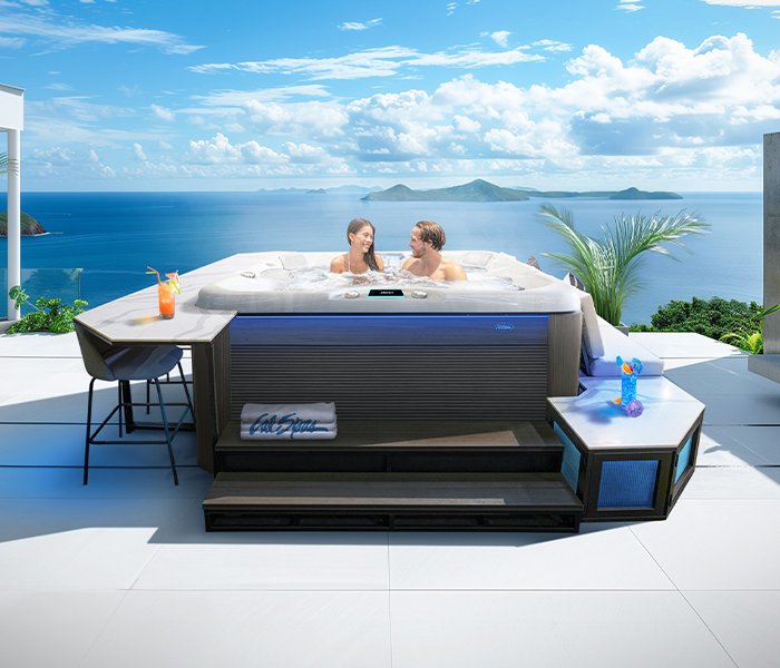 Calspas hot tub being used in a family setting - Turlock